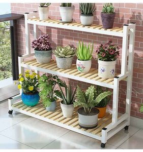 实木立式花架子室外院子实用庭院多层露台铁艺花篮高花架墙角室内