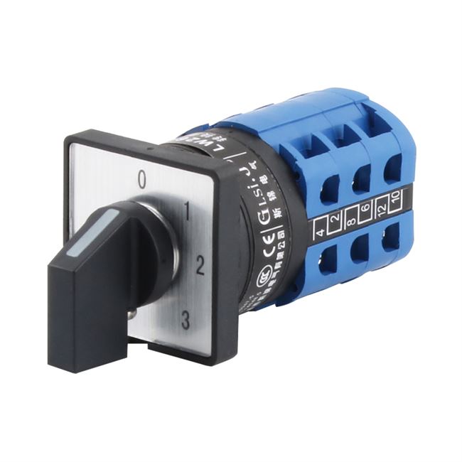 转换旋转选择万能开关四o档三节l126-w选30-3多档位切换三路0一.