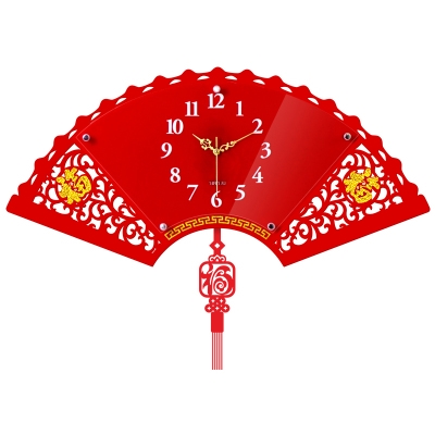 扇形钟表挂钟客厅艺术图片