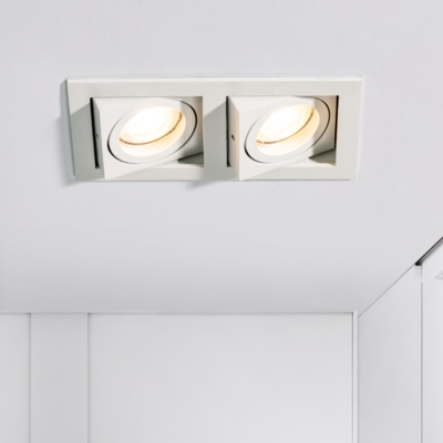 双头筒灯嵌入式led孔灯洞灯天花灯暗装客厅吊顶牛眼斗胆射灯可.