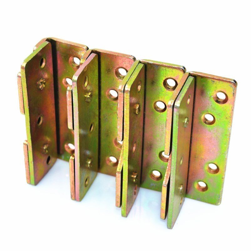 直角床架扣件家具木床铰链床实件子家具插销链接床不锈钢4寸加厚