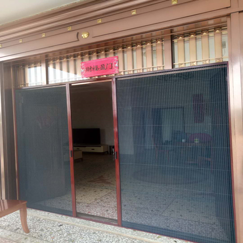 纱门防蚊门家用纱窗门帘无轨沙门铝合金折叠隐形推拉式高档伸缩门
