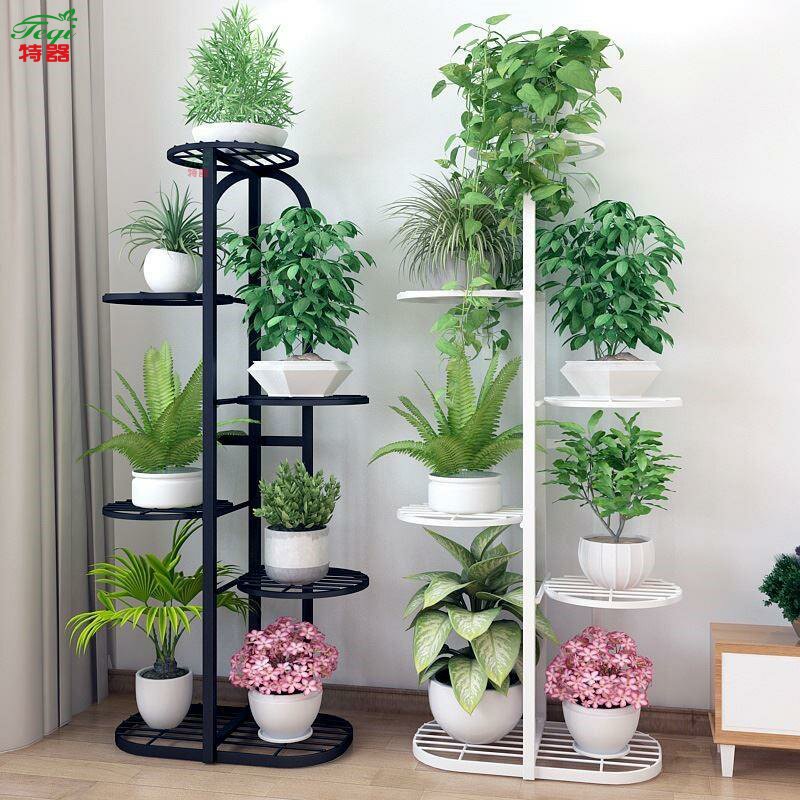 盆架艺简约吊兰肉花架子花花架铁落地室内客y厅绿阳台式北欧装饰l