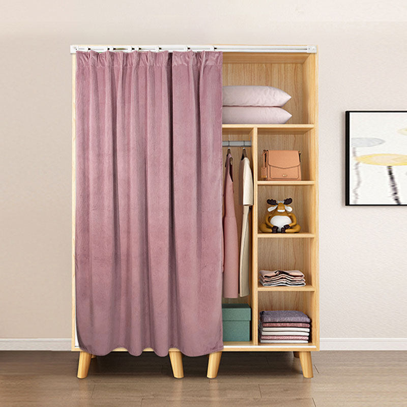 帘衣柜挡防尘物架遮挡衣帽间拉帘纯色杂柜子帘灰开放式橱柜门帘帘
