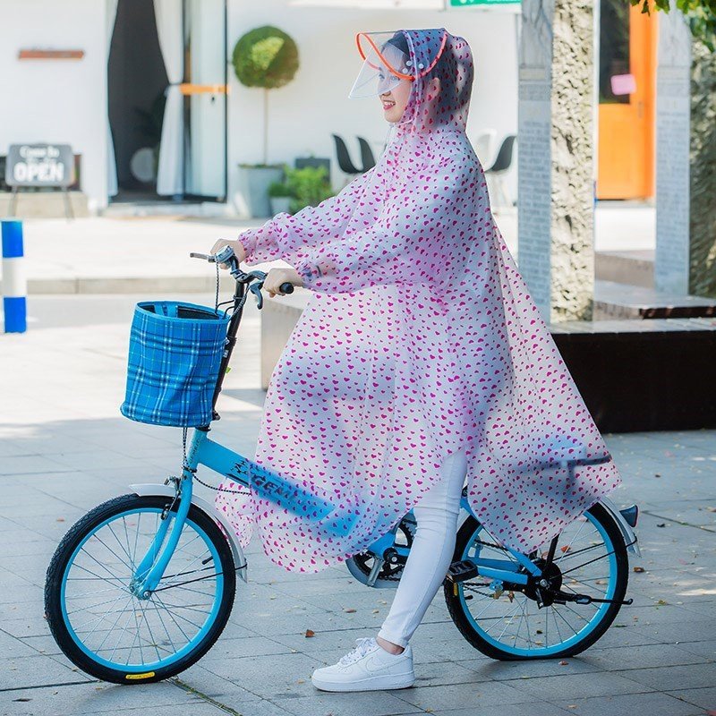 自行车雨衣学生雨衣男女单车生d大成人骑初中行单人雨具透明童