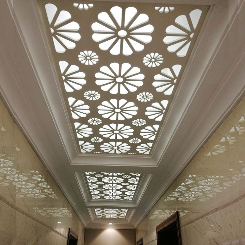 镂空花格吊顶雕花板隔断pvc客厅过道走廊玄关屏风欧式背景墙装.