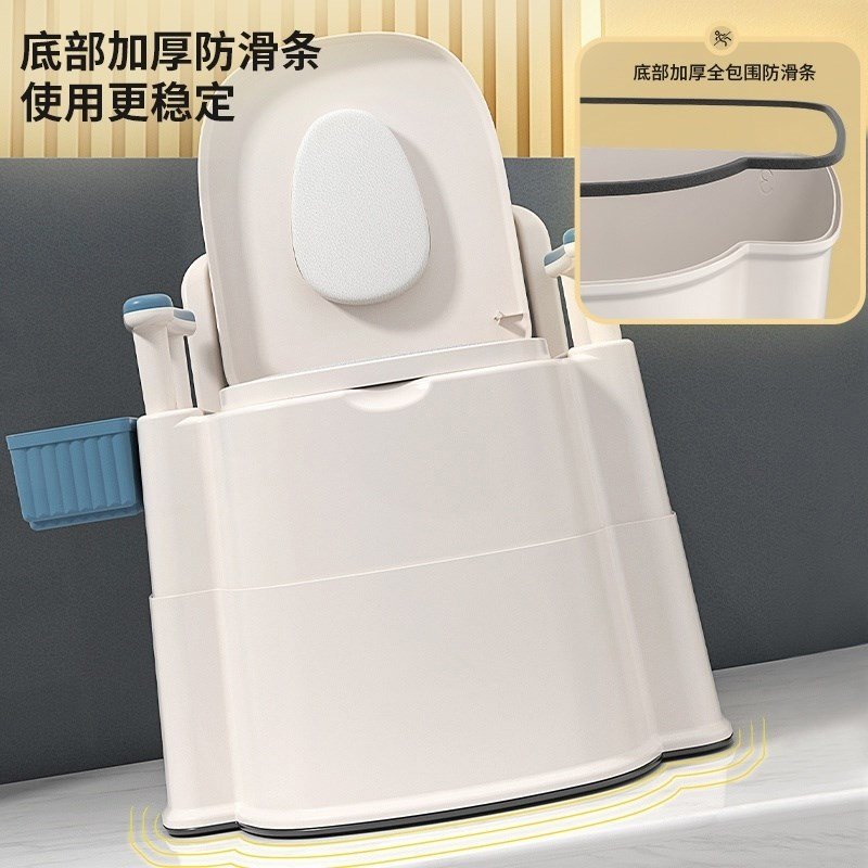 厕所坐便器蹲改坐座便凳便桶孕妇通用大便折叠舒适防水便盆坐凳