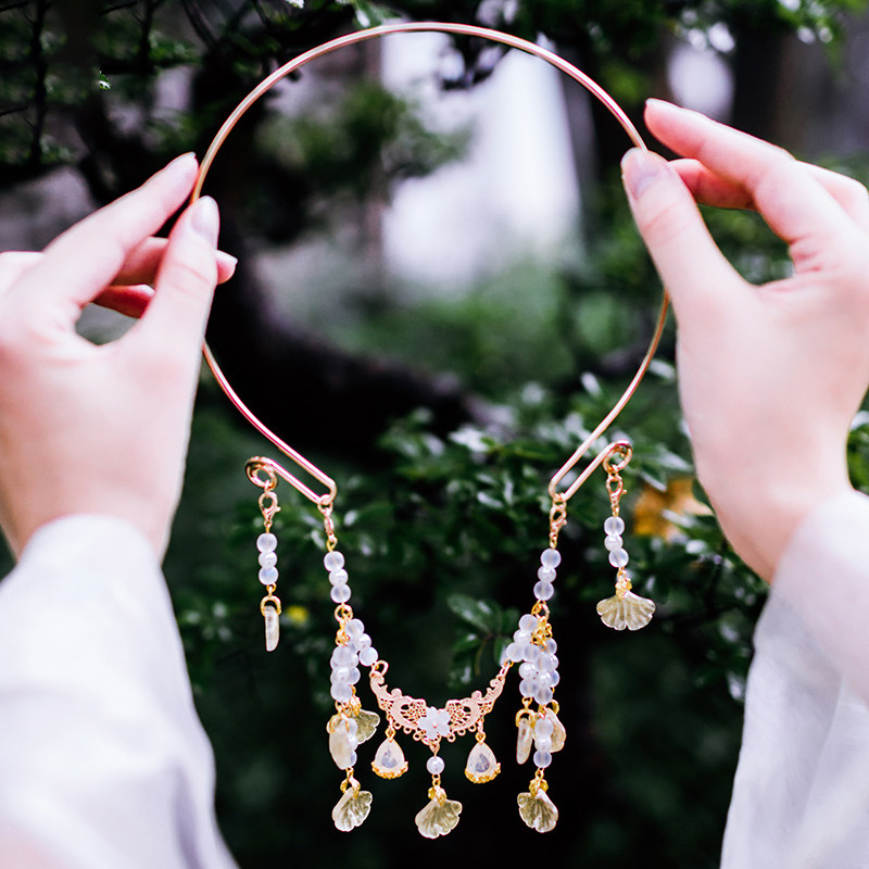 汉服配饰璎珞项圈明制项链古风流苏吊坠簪娘古装手工少女宋制饰品