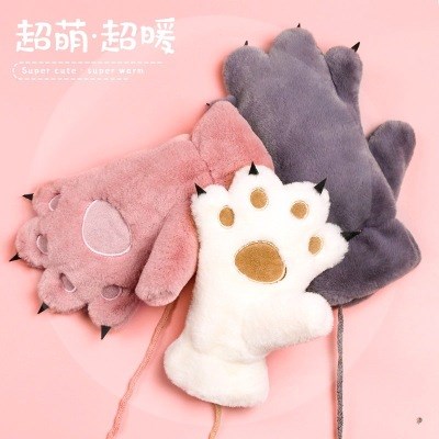 可爱卡通猫爪手套图片