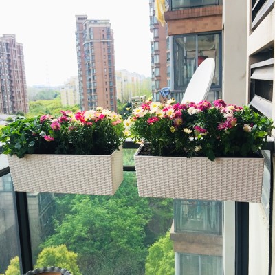 阳台壁挂花篮长方形图片