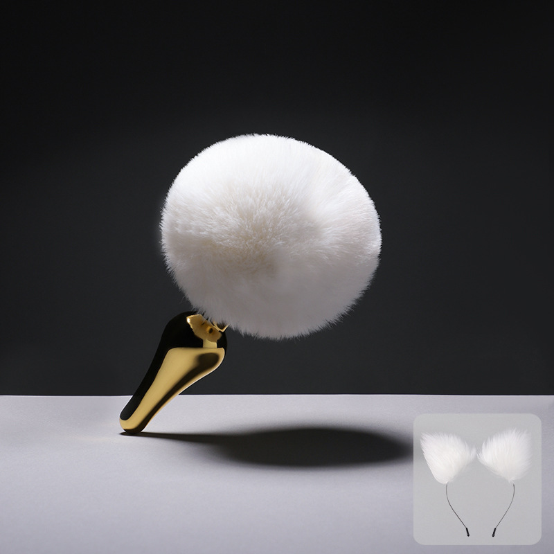 尾巴玩具插件兔子短尾巴猫咪可拆卸金属塞可爱小尾巴性感玩具尾巴