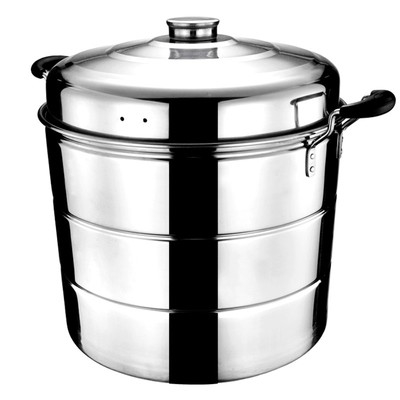 商用超大加厚u大蒸锅不锈钢特大号饭店家用桐大40455055cm三层