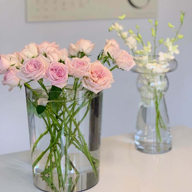 醒花桶家用亚克力透明大号鲜花花店专用深水养花插花装花花筒塑料