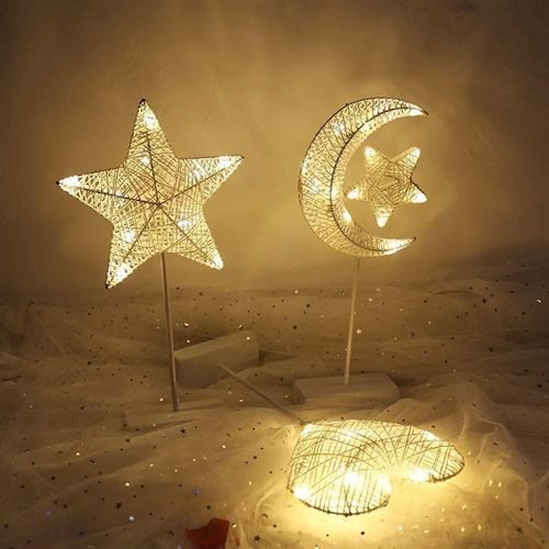 led小间灯台灯ins少女心布置房彩卧夜网红室灯浪漫装饰求婚星星灯