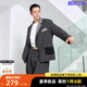 【陈伟霆同款】CANOTWAIT刺绣LOGO条纹拼接领西装休闲西裤套装潮