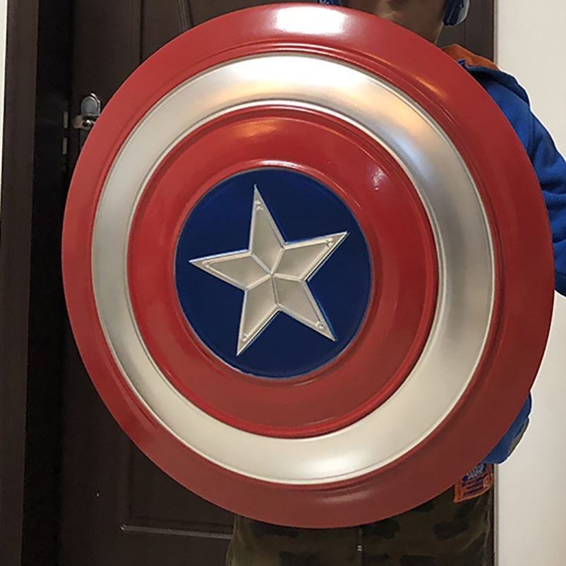 一折美国队长盾牌全金属_升级版美国队长盾牌全金属儿童玩具圆形铁艺