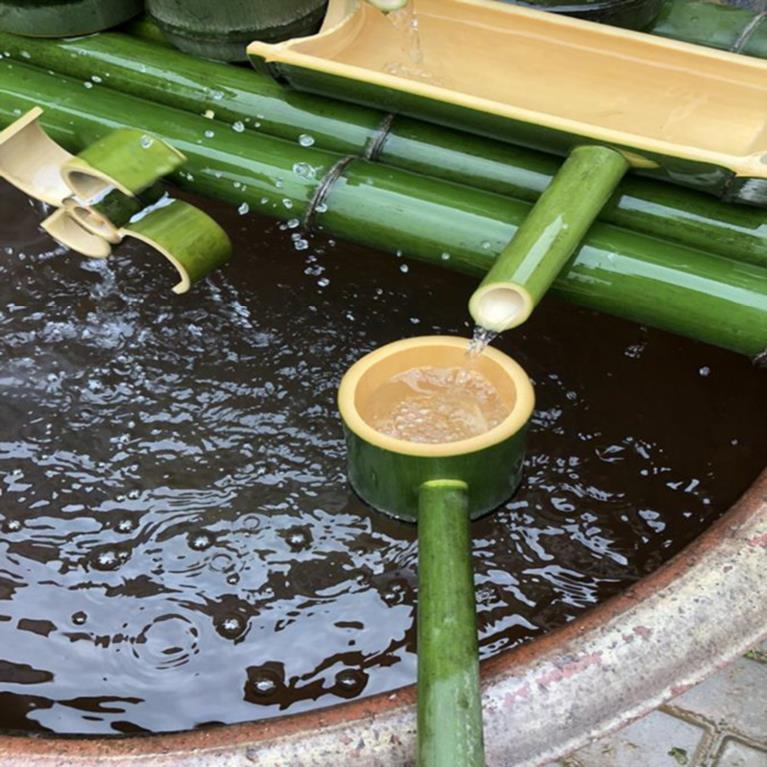 流水器竹子流水摆件风车风水招财做的鱼缸自动自制过滤器组装材料