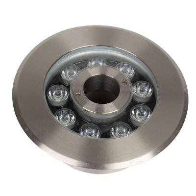 喷泉灯涌泉灯led防水水下灯七彩环形中孔不锈钢24v射灯假山水底