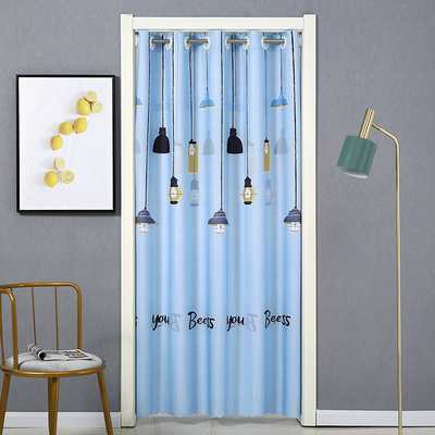 门布遮挡挂布门帘子卧室家用隔断帘免打孔日式厨房帘布防油创意.