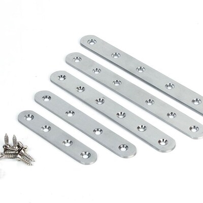 平板直片不锈钢固定铁片条紧固片链接件带孔长加长直角.