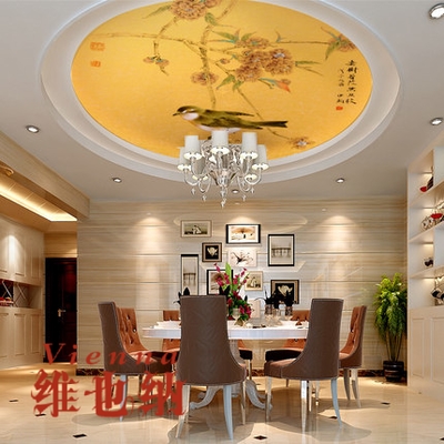 圆形天花板吊顶墙纸壁画图片