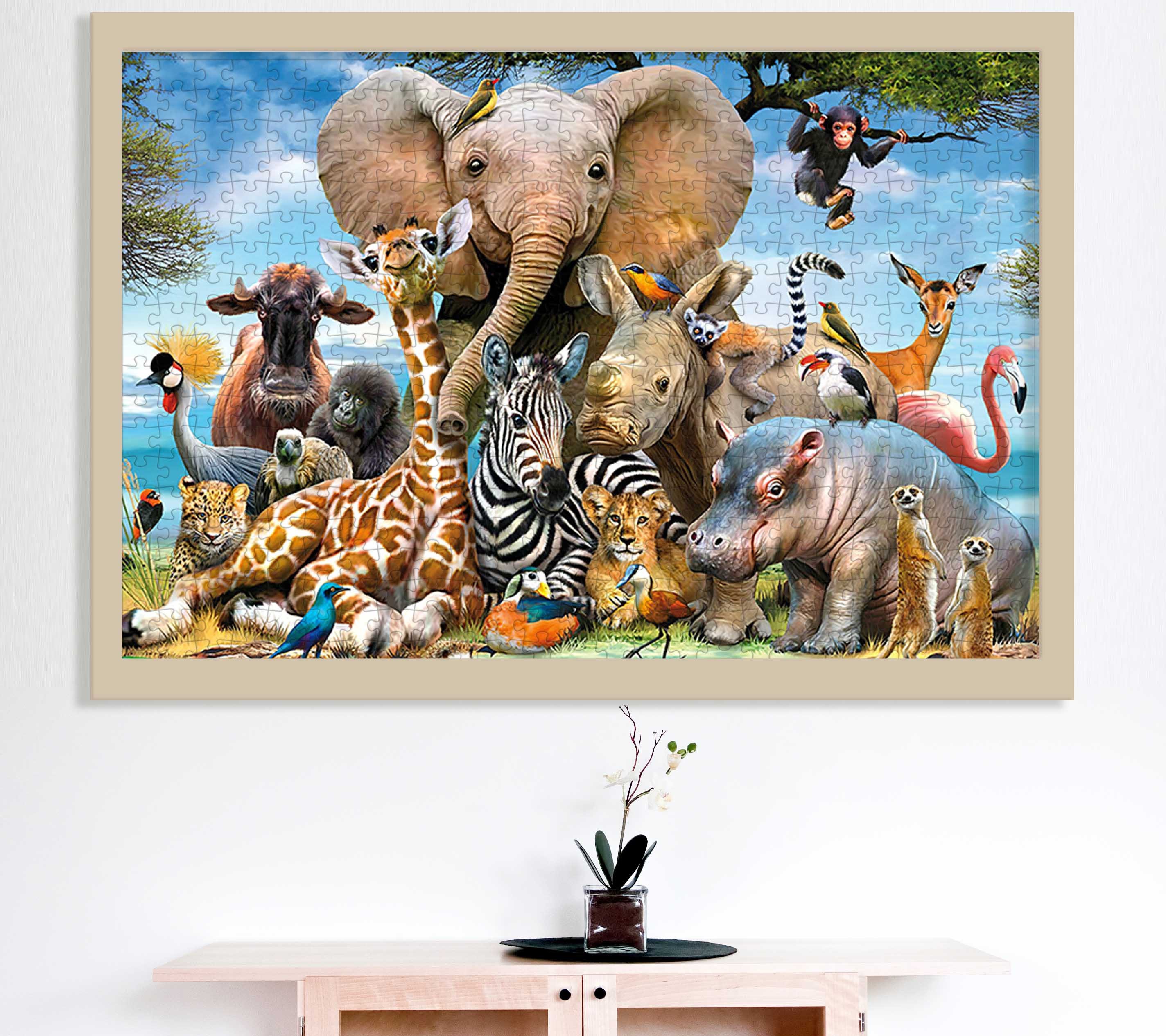 木质拼图1000片动物合集500成年儿童解压益智玩具300送人礼物创