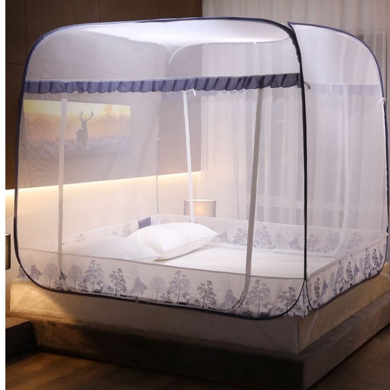 利老式方顶传统蒙古包蚊帐学生宿舍通用免安装简易家用单人床15m