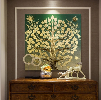 东南亚装饰画挂画手工图片