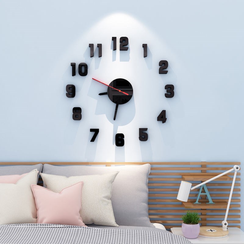 墙贴钟表创意客厅3d立体装饰图片