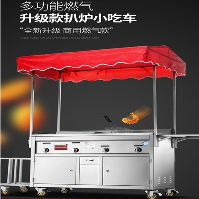 早餐车推车手推流动图片