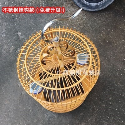 广笼画眉鸟笼子清远竹圆竹精品手工笼36八鹩哥珊瑚全套配件广西东