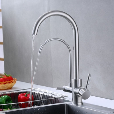 多功能厨房水龙头冷热洗菜盆图片