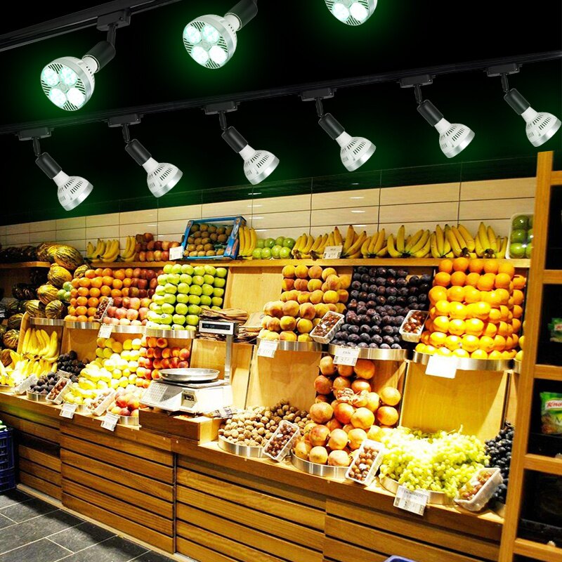 生鲜轨道灯冷鲜肉专用超市蔬菜水果灯照肉生鲜灯红光卤肉熟食射灯