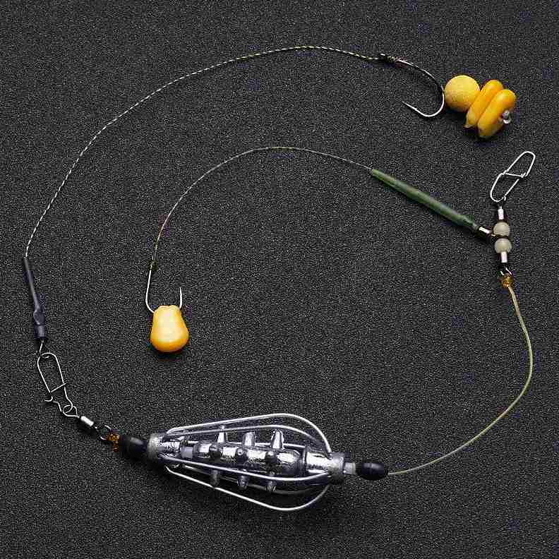 飞钓鱼珠珠饵双德钓组法钩欧式组欧鲤钓库钓反底浮球德笼线组飞钩