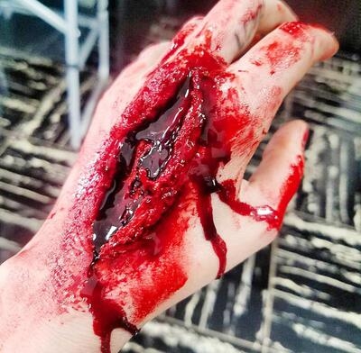 贴痕节身身伤节流中抓元.纹3d血纹节仿真圣怖线万恐缝伤假疤口鬼