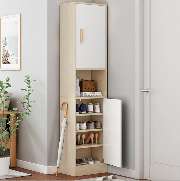 北欧小鞋柜白色窄长5040cm家用门口小户型进门鞋架多功能收纳柜