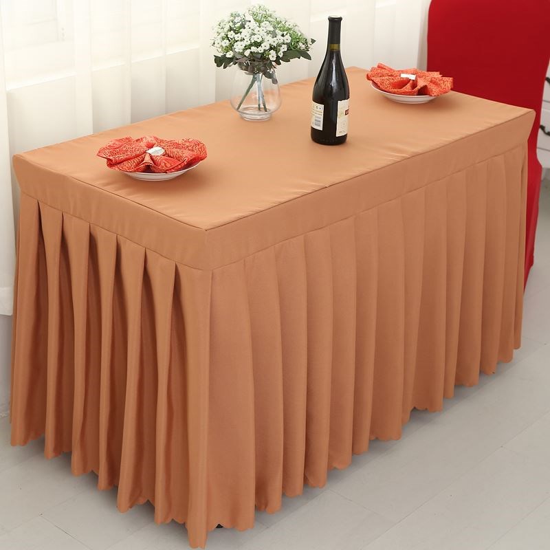 签到台裙展会活动桌套办公桌会议桌布台布桌裙定做布艺酒店长方形
