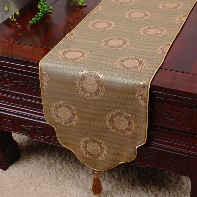 新品中式古典时尚布艺桌旗织锦缎隔热垫桌布简约田园台布餐桌茶几