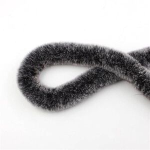 衣服袖口毛边装饰品毛条辅料材料b毛领子白色小毛条细水貂毛可水