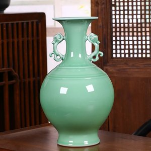 龙泉青瓷花瓶梅子青图片