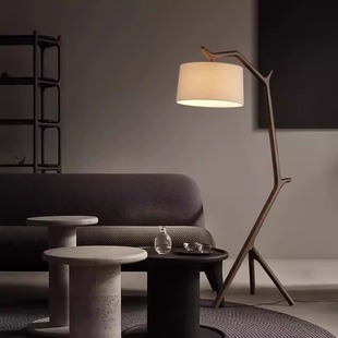 日式侘寂风高级感客厅落地灯中古轻奢卧室沙发旁书房创意氛围灯具