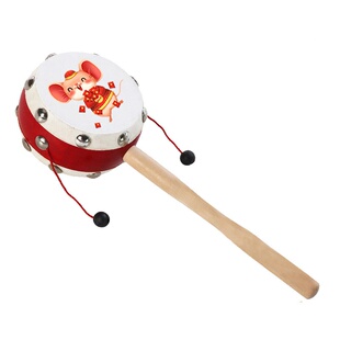 拨浪鼓中国风婴儿老式传统玩具五月龄宝宝蒙氏早教中心l益智0岁
