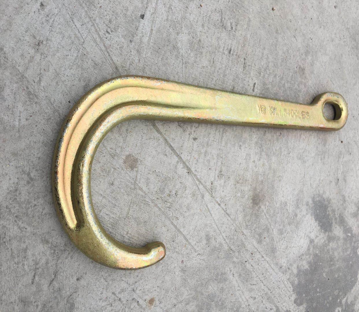 清障车吊链挂钩拖车钩子高强度镀锌救援双挂钩j型挂钩清障车挂勾