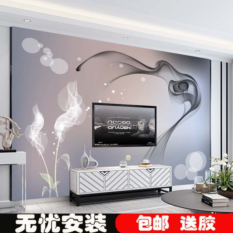 2020新款大气8d电视背景墙壁纸简约现代客厅影视墙纸装饰墙布壁画