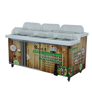 超市便利店用酱菜柜凉菜咸菜保鲜冷藏柜阶梯式展示柜可定制