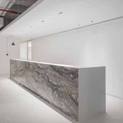 公司前台接待台大理石图片