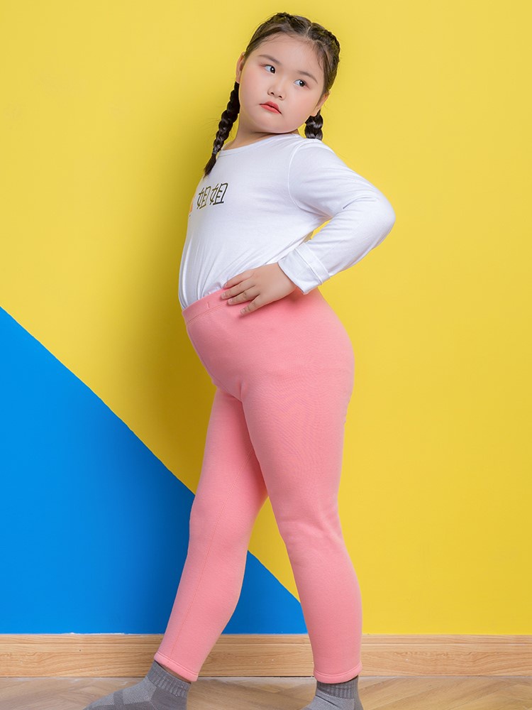 胖女童保暖裤秋裤加肥纯棉男内穿弹力女宝打底裤加绒小童秋款加厚