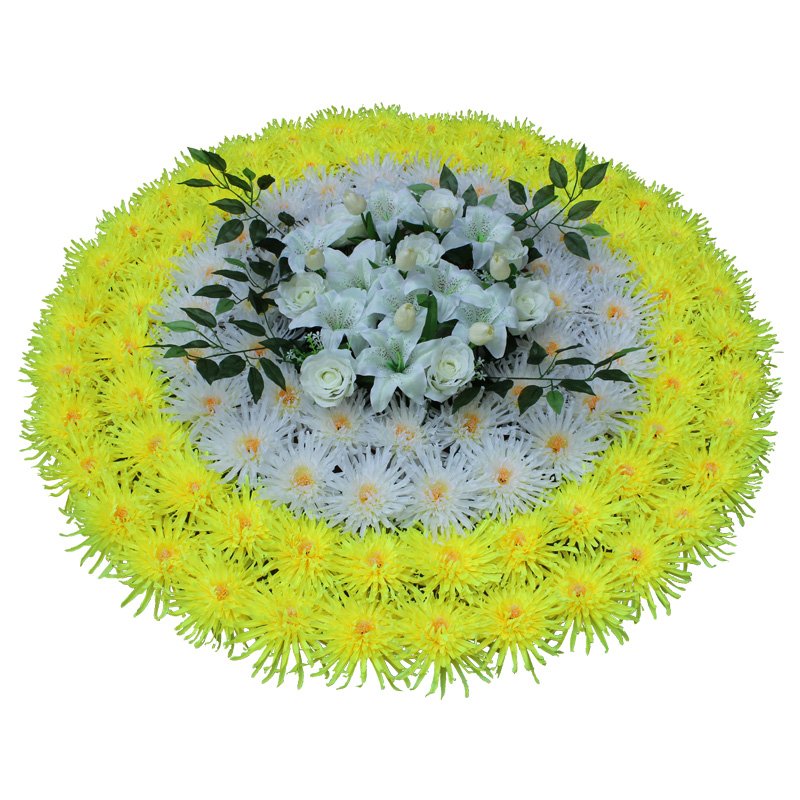 仿真花大花圈清明花菊花假花扫墓花塑料花祭祀花殡仪馆装饰花包邮