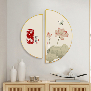 新中式三四季餐餐厅的装饰画歺饭厅餐桌墙壁面厨房挂画轻奢高级感