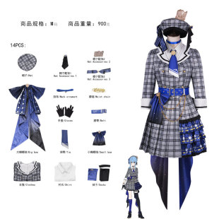 2023新款星街彗星cos服 Hololive虚拟偶像vtuber角色扮演打歌裙子